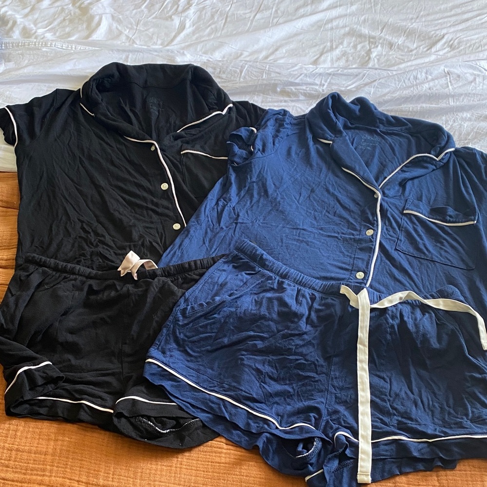 Stars Above Black and Blue Pajama Set